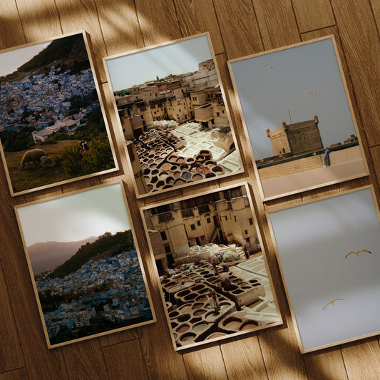 The blue city in blue hour II - Chefchaouen, Morocco - travel photography wall print